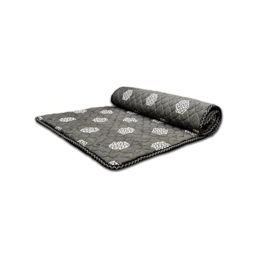 Image of Cotton Rollup & Foldable 1 Inch Single Size Comfort Mattress Travel Guest Bed /Floor Mat (4X6 ft or 72X48X1 Inches)