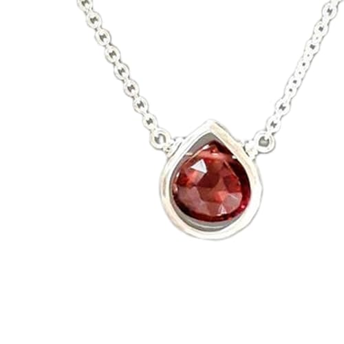 Pendentif poire grenat naturel rouge LKBEADS, cadeau idéal pour femme