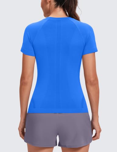 Image of MathCat Seamless Short Sleeve Workout Tops for Women