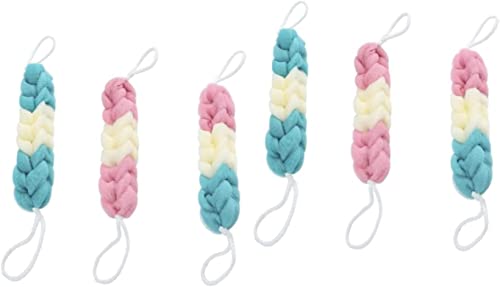 6 個 バス タオル バス クロス 大人用 バス ヘチマ バス スポンジ シャワー用 角質除去 バス スポンジ バス ボディ ブラシ パフ バスルーム スポンジ バス シャワー 道