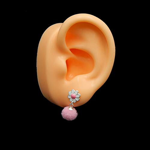 ICYROSE Set of 3 pairs 925 Sterling Silver Pink Easter Bunny Rabbit Cross Spring Flower Stud Earrings (Nickel Free)4
