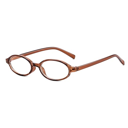 Image of FEISEDY Y2K Retro Oval Blue Light Glasses for Women Fashion Small Face Eyewear Frame 90s Nerd Fake Cosplay Eyeglasses B0258