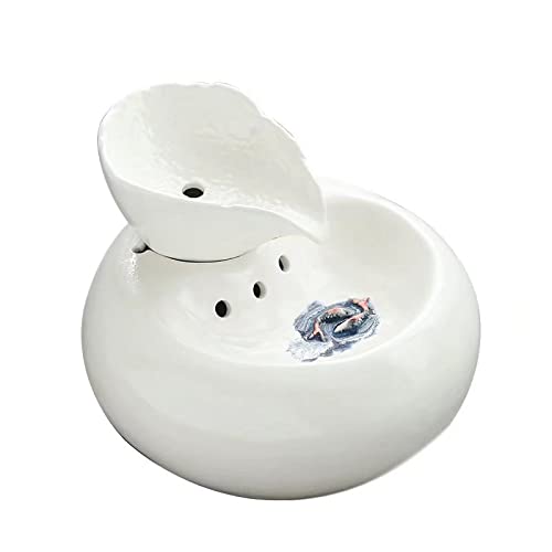 BrightCheer Fonte de água potável de cerâmica para gatos, fontes de água para animais de estimação d