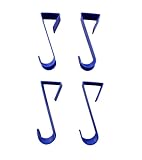 Dependable Industries inc. Essentials Over-The-Door Hanger Hook Set – 4-Pack of 3.5 in., Plastic Over-The-Door Hangers & Over-The-Door Hooks Over-Door Hooks Hanging Clothes & Towels (Navy Blue)