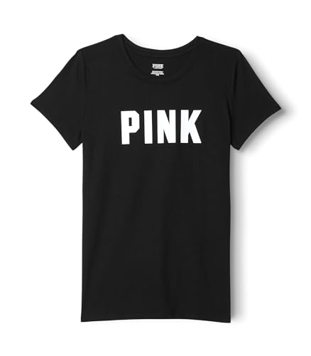Victoria's Secret Women's Short Sleeve T-Shirt, Women T Shirt, Logo Black, XS - image 5