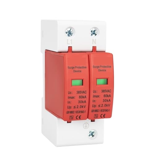 AC SPD 1P 2P 3P 4P 40KA 60KA 385V House Lightning Surge Protector Protective Low Voltage Arrester Device 20KA 30KA(4P,AC385V 30-