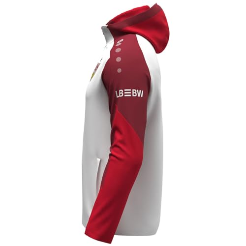 JAKO VfB Stuttgart Zip Hoody Kapuzenjacke (DE/NL/SE/PL, Alphanumerisch, L, Regular, Regular, white red)