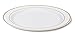 Select Settings [50 COUNT] (10.25 Inch) Gold Rim Disposable Plastic Dinner Plates