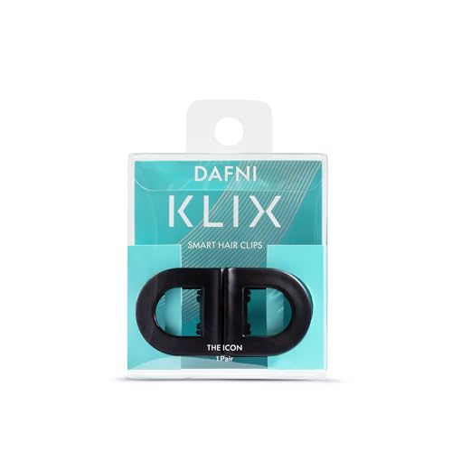 Image of DAFNI KLIX Magnetic Hair Clips - The Original Magnetic Hair Clips by DAFNI, Icon Design, Strong Hold, No Pull, Flat Comfort (Matt Black)