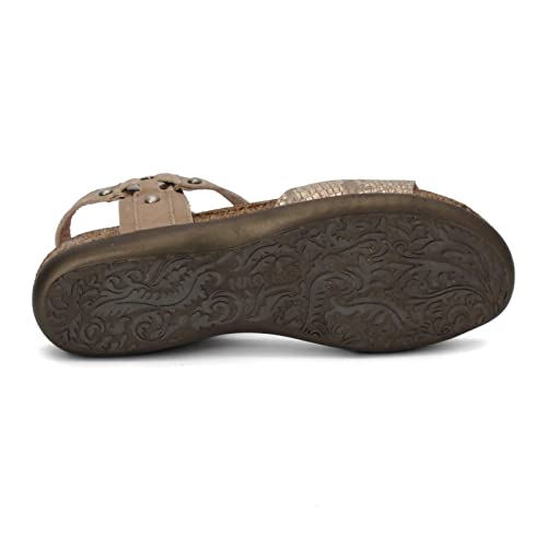Image of NAOT Women's Sabrina Sandal Golden Cobra Lthr /Khaki Beige Lthr 5-5.5 M US