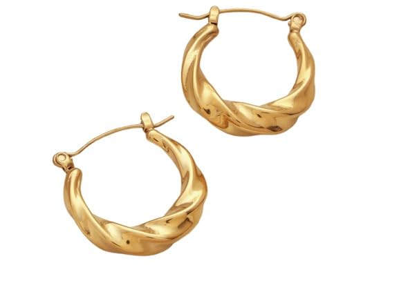 Needs Trending Gold Plated Fancy & Stylish Round Shaped Clip On Metal Punk Barbell Press Earring Hip Hop/Hoop Stud Chandbali/Chand Bali For Men-image-47