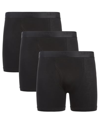 MeMoi 3 Pair Men's Cool Cotton Stretch Classic-Fit Tag-Free Boxer Briefs