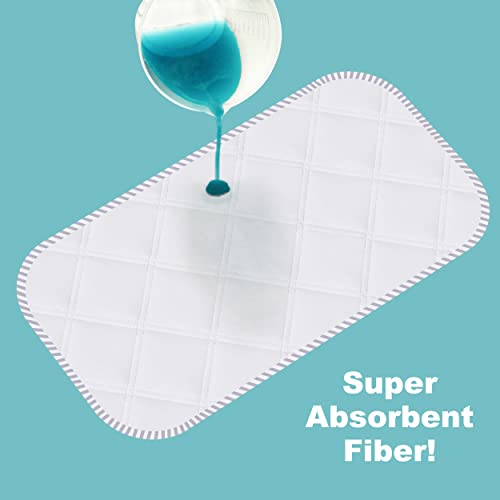 Sunny zzzZZ Baby Waterproof Changing Pad Liners - Quilted Soft Covers, 23 x 11 - White, 6 Pack