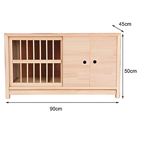 Hyx Us Bird Cage For Small Parrot Wooden Bird Cage Household Large Space Bird Cage Balcony Pigeon Cage Customizable (Color : Wood Color, Size : 904550Cm) #TOP5