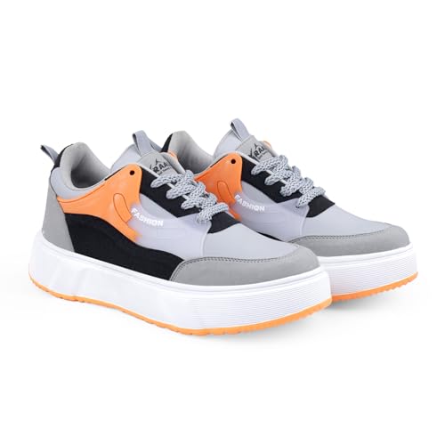 Image of Kraasa GlideX Chunky Height Increasing Sneakers for Men | Casual Shoes for Men with Cushioned Footbed and Trendy Design | Comfortable, Stylish and Durable Fashion Shoes 2024