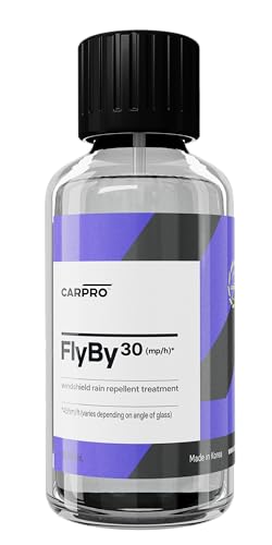 CARPRO FlyBy30 Glass Sealant: Professional Windshield Window & Glass Coating - Rain Shower Water Repellent & Car Glass Treatment - 20mL
