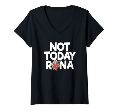 Mujer Funny Not Today Rona Trex Rabbit Bunny para hombre y mujer Pascua Camiseta Cuello V