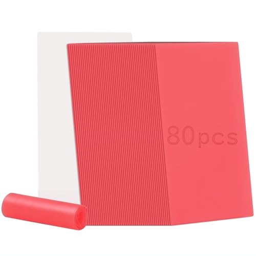 80PCS Dental Base Plate Wax, Cannot be Used for dentures Molding Casting Wax Sheet Material Laboratory Red Utility Wax Sheet Dental Aids