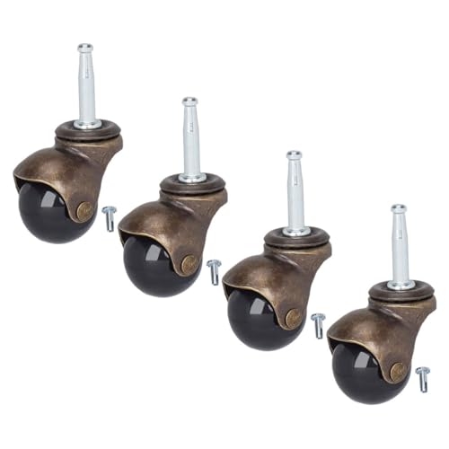 Roulettes de rechange pour mobilier de bureau tige 8 x 38 mm lot de 4 pièces
