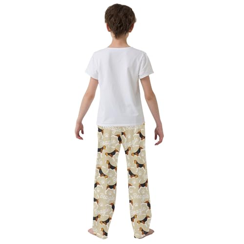 Cute Beagle Dogs Paws Boys Pants for Kids Jogger Pants with Pockets S-XL3