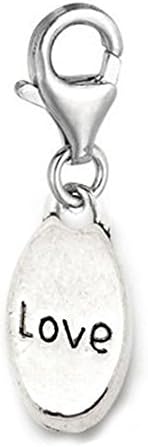 Sexy Sparkles Clip on Love Charm Pendant for European Clip on Charm Jewelry with Lobster Clasp image 2