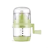 Succo spremuto a mano per arance, limoni e melograni con base in silicone e doppia scala di volume (verde)