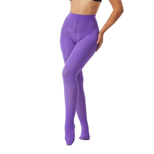Image of Frola Semi Opaque Tights for Women 40 Denier Matte Solid Color Pantyhose Soft Stockings Nylons Under Dress