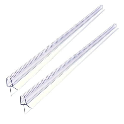 Wuyangcun Junta mampara ducha [2x] Borde suave de 16 mm PVC grueso Ideal para puertas de vidrio de 6/8/10/12 mm en duchas (10mm)