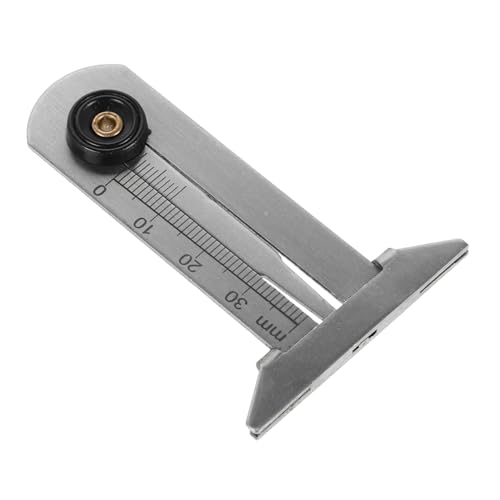 Unomor Tire Tread Depth Gauge Tread Depth Gauge for Tires Bevel Depth Checker Tire Gauges Waterproof Tire Paint Pen Tire Depth Glue Tire Depth Gauge Tool Silver Metal