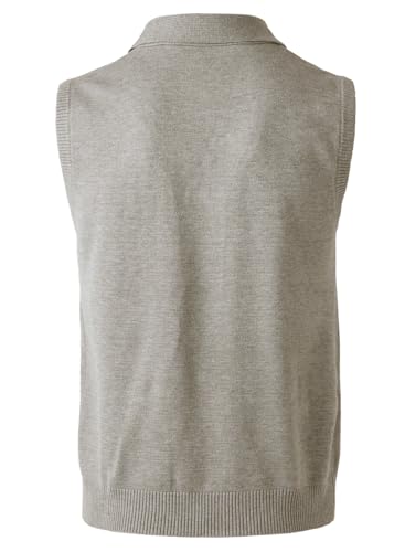 Men's Shawl Collar Sweater Vest Casual Sleeveless Knitted Button Cardigan Vest3