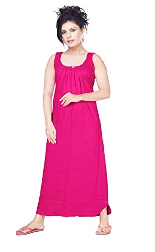 vibha Women's Hosiery Cotton Solid Full Length Camisole (Pink, Free Size)-picture-49