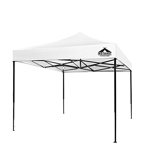 Instahut Gazebo 3x3, Pop Up Camping Tent Marquee Folding White Gazebos Garden Outdoor Wedding Party Canopy Patio, Water Resistant and UV PU Coating