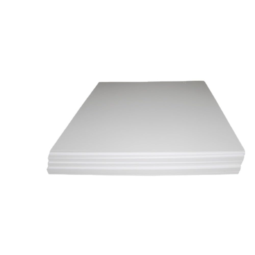 Feuille en plastique blanche du téflon PTFE, tailles en plastique de plat de téflon de plat diverses et épaisseurs (100mm * 100mm * 15mm)