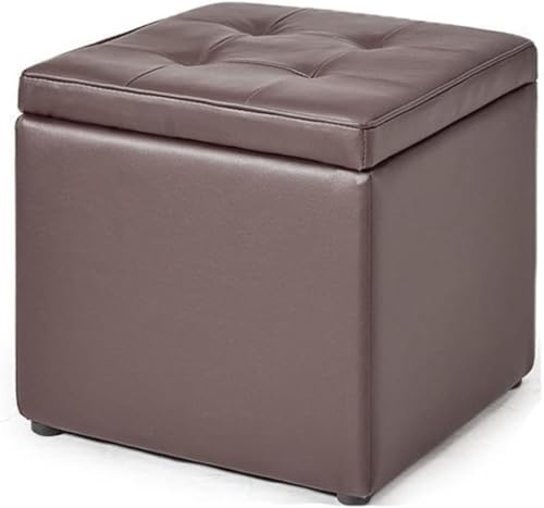 Coussin éponge cube seat et boîte de rangement ottomane en cuir PU pour salon - 2