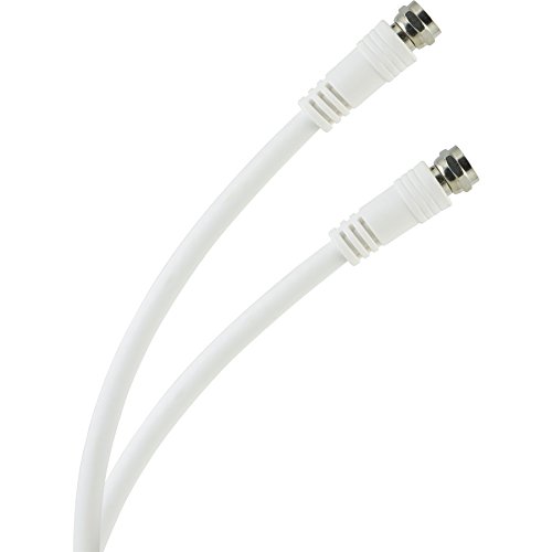 Câble coaxial RG6 blanc GE 18 AWG de 3,6 m parfait pour installer proprement la TV du salon