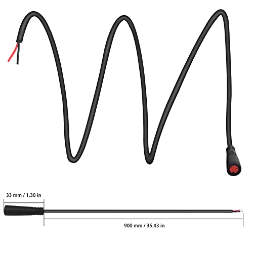 image for baluoqi Extension Cable 2Pin/3Pin/4Pin/5Pin/6Pin Waterproof Plug with 