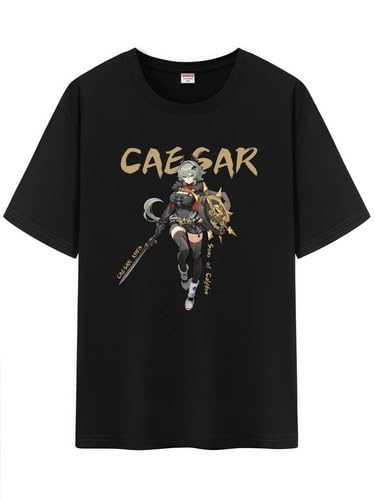 Unisex Zenless Zone Game Zero Cotton T-Shirt,ZZZ All Character Impression Collection Graphic Short Sleeve Tee Shirt - Physical - L - Physical-caesar