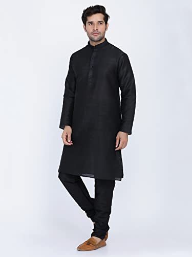 Image of Royal Kurta Men's Silk Blend Kurta & Churidaar Pyjama Set