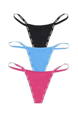 Bonds Women&rsquo;s Thong Underwear 3-Pack &ndash; Breathable Cotton Blend, Soft Stretch, Everyday Comfort