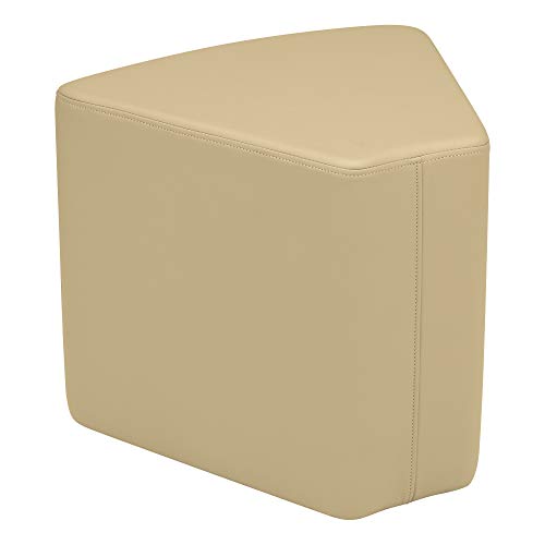 Image of Sprogs 18 inch H Structured Wedge Stool -Flexible Modular Collaborative Soft Seating for Office, Home, Lounge and School Classrooms with Durable Frame -Sand (SPG-1003N-SD-A)