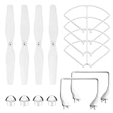 Original JJRC Bellwether Spare Parts, Blade, Protection Frame, Landing Gear and Cap for Blade for JJRC H68 Accessories (H68 Black White+Frame+Landing Gear+Cap)