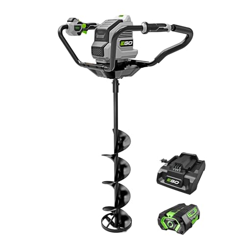 EGO Power+ 8' Auger, Electric Ice Auger for Ice Fishing, Includes 56V 5.0Ah Battery and Charger - IG0804