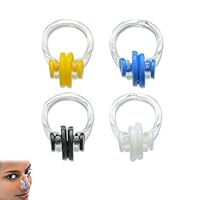 Kids Nose Clips for Swimming, 4 Pcs Silicone Swimming Nose Pegs for Kids Adults, Waterproof Nose Plugs for Swimming Swim Nose Training Protector for Beginners