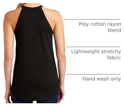 Image of Summer Tops High Neck Halter Tops for Women - Lightweight Stretchy Loose Fit Tank Top Women - Casual Dressy Sleeveless Blouse