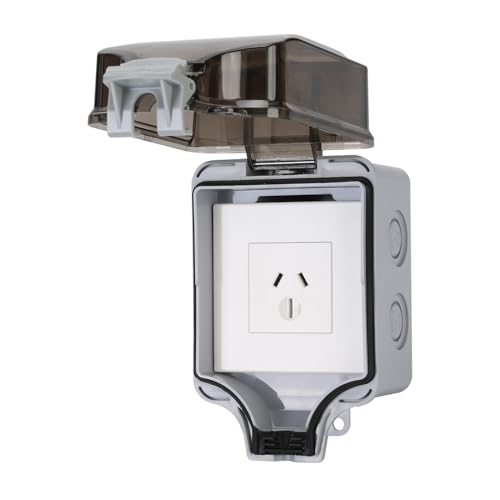IP66 Outdoor Waterproof Wall Socket, dustproof Windproof, 15A (1P)