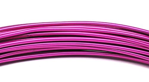 Artificielles.com - Fil aluminium Fuchsia souple D 2 mm L 12 metrès décoration - couleur: Rose fushia 730