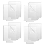 RHBLME 12PCS 2mm Clear Acrylic Sheets for LED Light Base Acrylic Blanks for Cricut Rectangle Transpa
