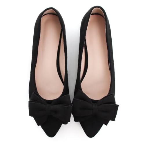 Image of TN TANGNEST Women Fashion Bowknot Flats Comfort Pointed Toe Dress Shoes