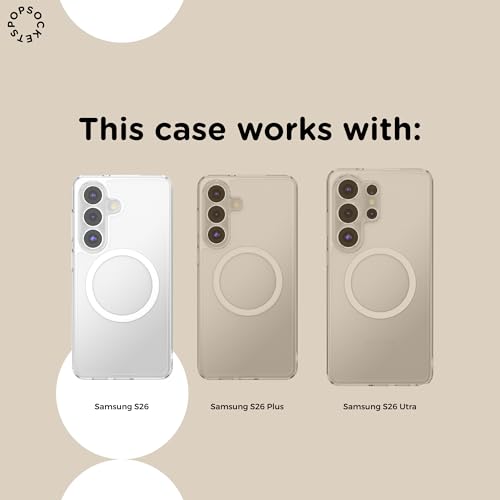 Image of PopSockets Samsung Galaxy S26 Phone Case Compatible with MagSafe, Black - Transluscent Black