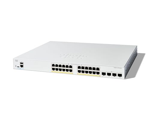 Cisco Catalyst 1200-24Fp-4G Smart Switch, 24 Porte Ge, Full Poe, 4 Porte Sfp 1Ge, Protezione Limitata A Vita (C1200-24Fp-4G)